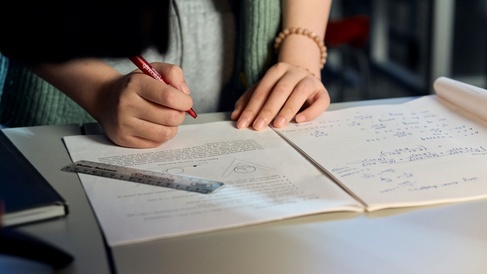 Student writing